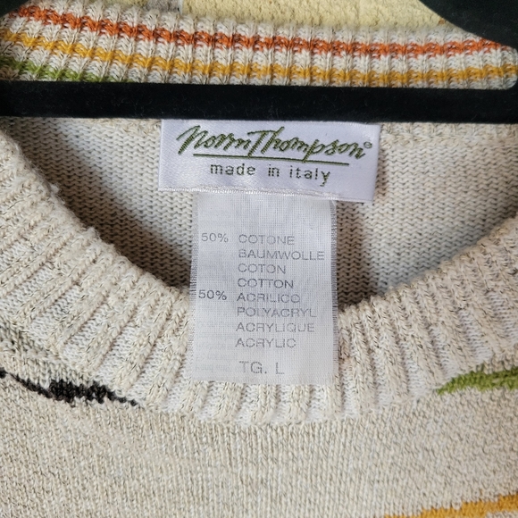 Vintage Norm Thompson Men's Italian Sweater Size Large - Picture 4 of 7